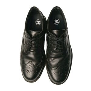 Deer Stags Dress Shoes Men's 10.5 W Tribune Wingtip Brogues Oxford Black Leather